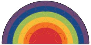 Rainbow Rows  6' x 12' SemiCircle